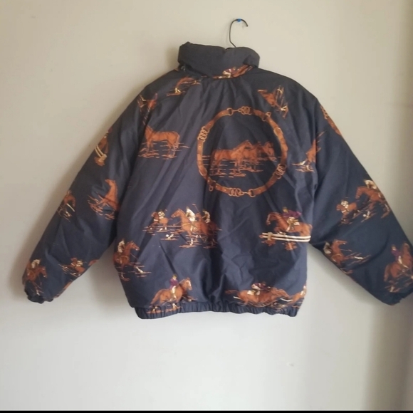 Ralph Lauren Down Filled Bomber Equestrian Jacket Vintage Puffer Horse- RARE - Picture 2 of 9